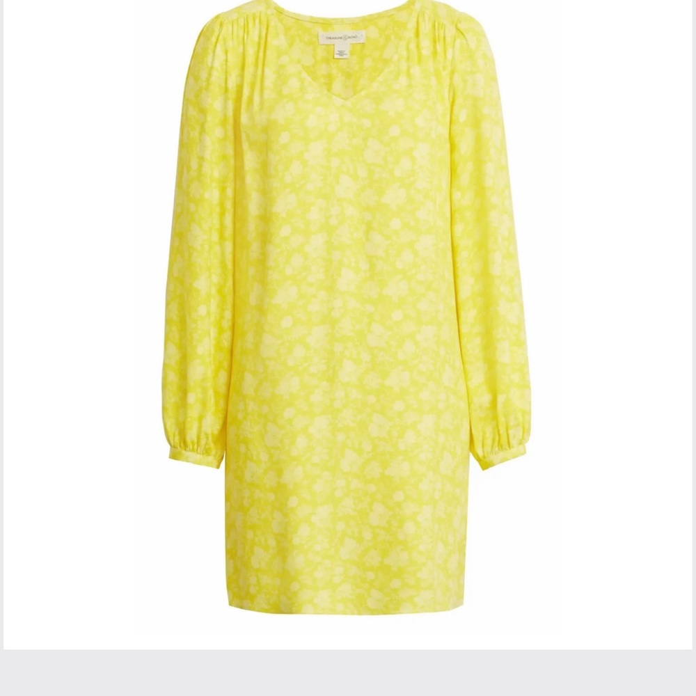 New Treasure & Bond Womens Long Sleeve Shift Minidress XS